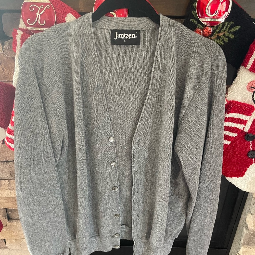 Jantzen Large Grey Cardigan